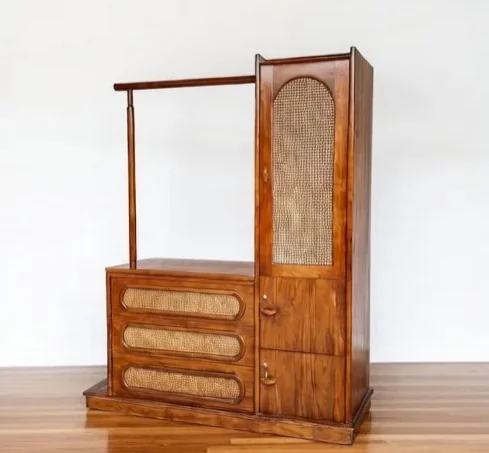 Premium teakwood multi functional wardrobe unit