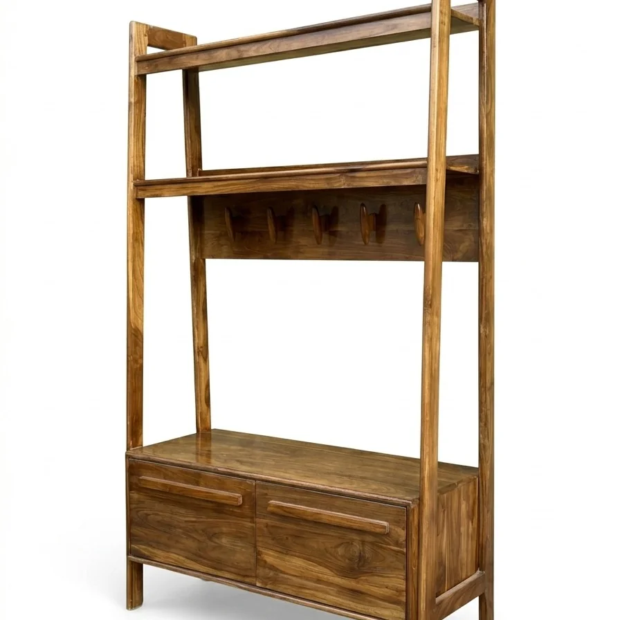 Solid Teak Wood Multi-Purpose Storage Rack