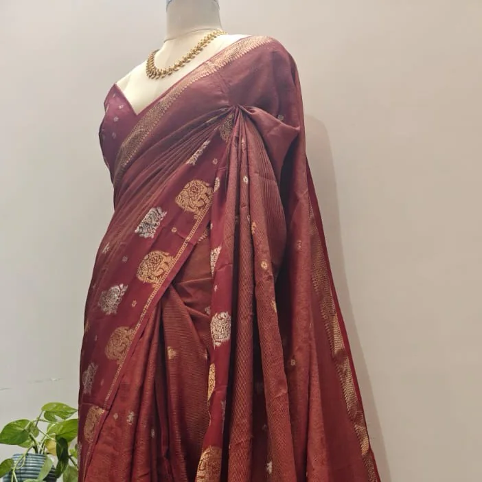 Pure Viscose Vairavoosi–Inspired saree