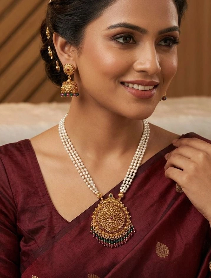 Three-line pearl Necklace 1