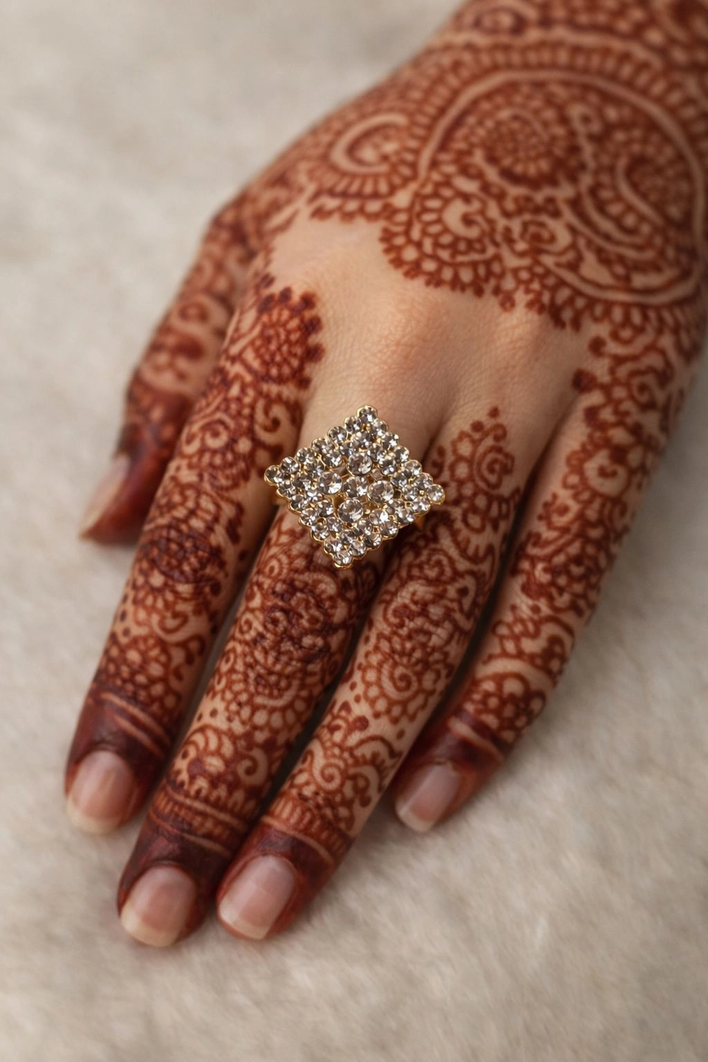 Gold-plated statement ring 1