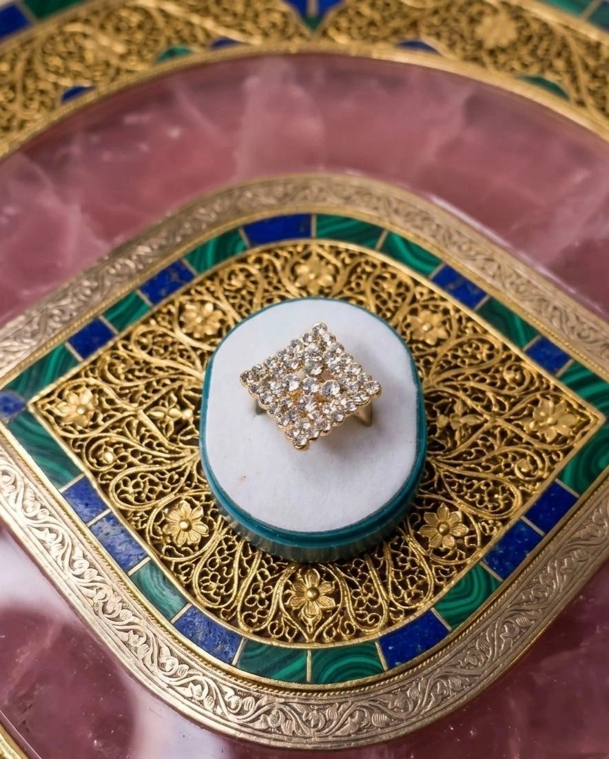 Gold-plated statement ring 2