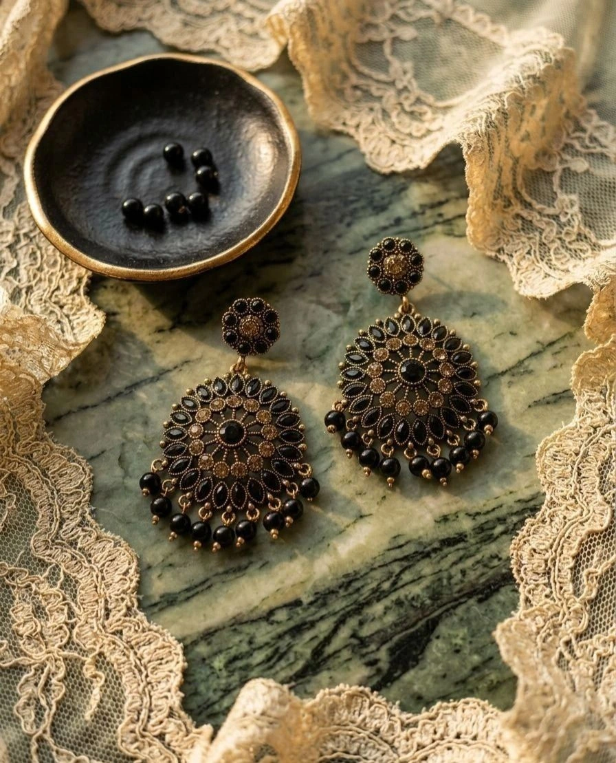 Gold-Plated Dangle Earrings 1
