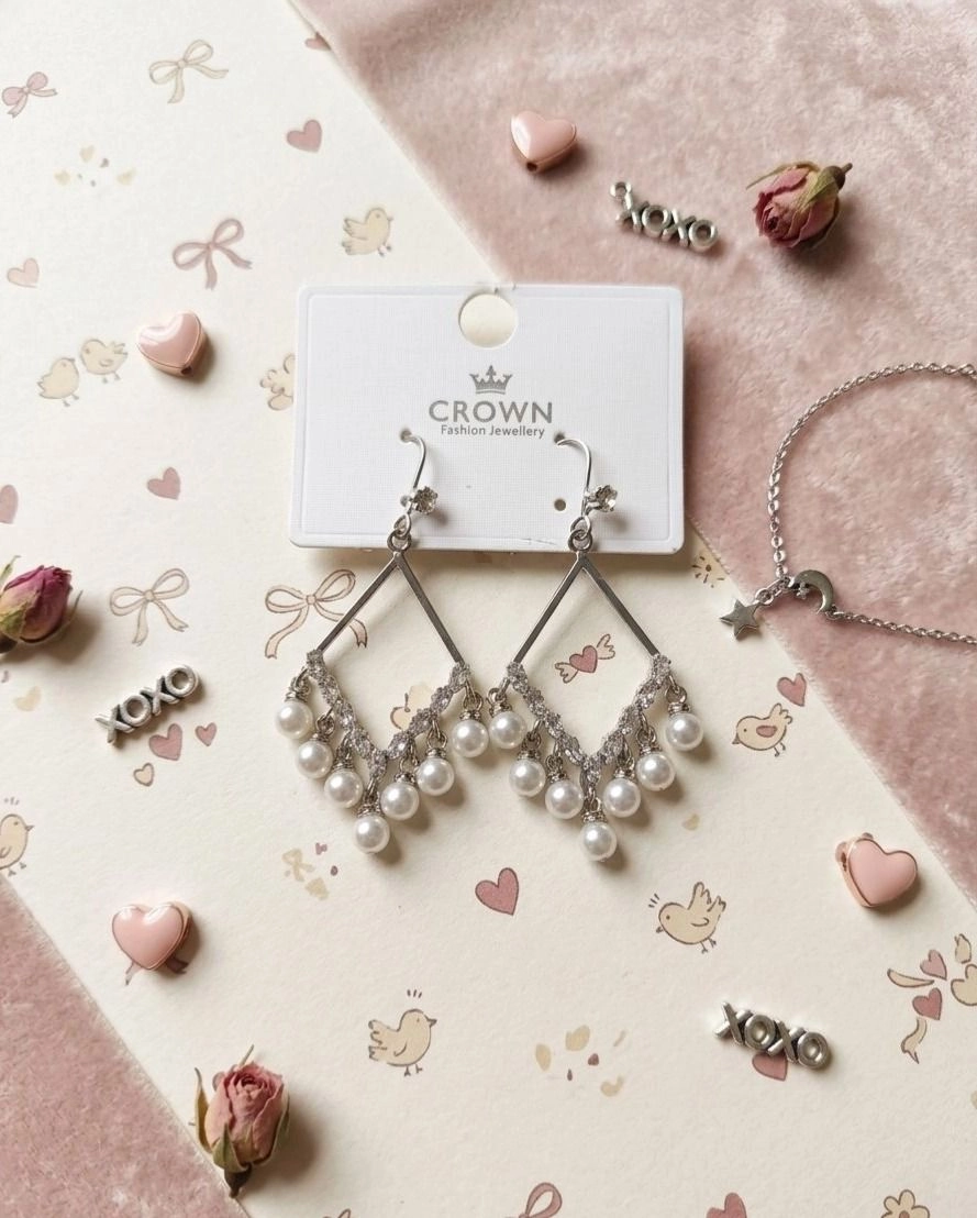 Silver-plated chandelier earrings 2