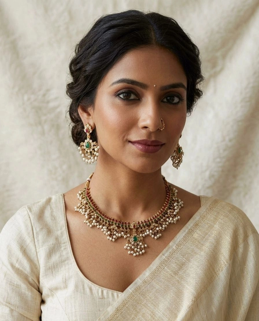 South Indian Guttapusalu Necklace 1