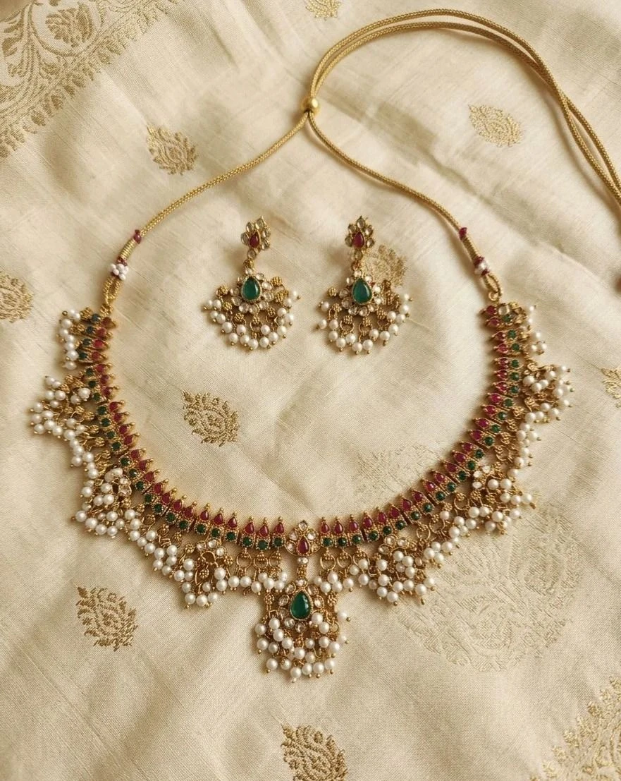 South Indian Guttapusalu Necklace 2