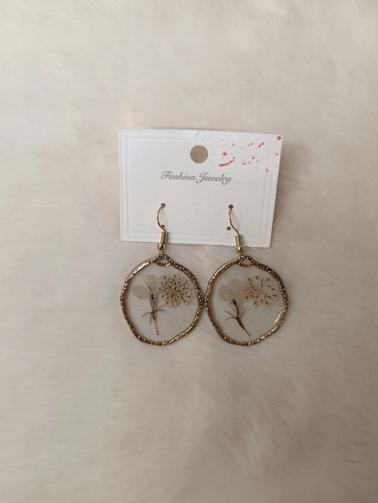 Resin Pressed Flower Earrings 1