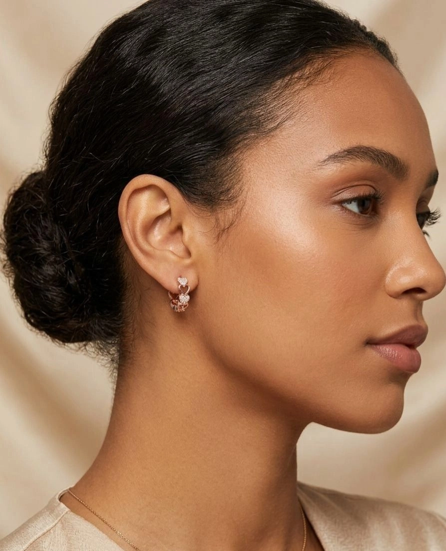 Heart-Themed Hoop Earrings 2