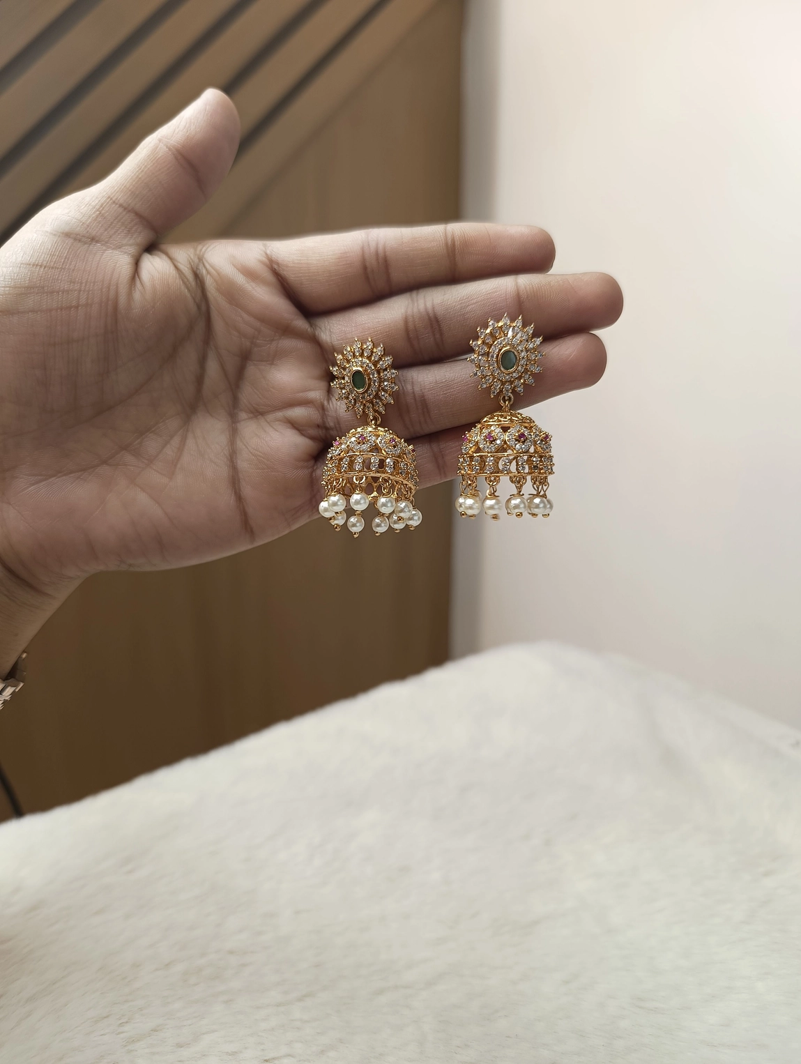 AD Stone Jhumka Earrings 1