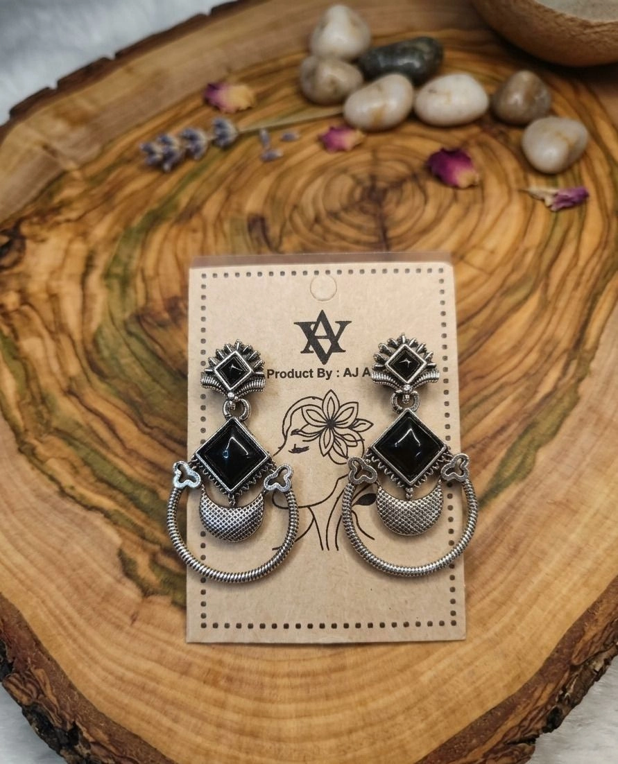 Oxidized silver-tone danglers 2