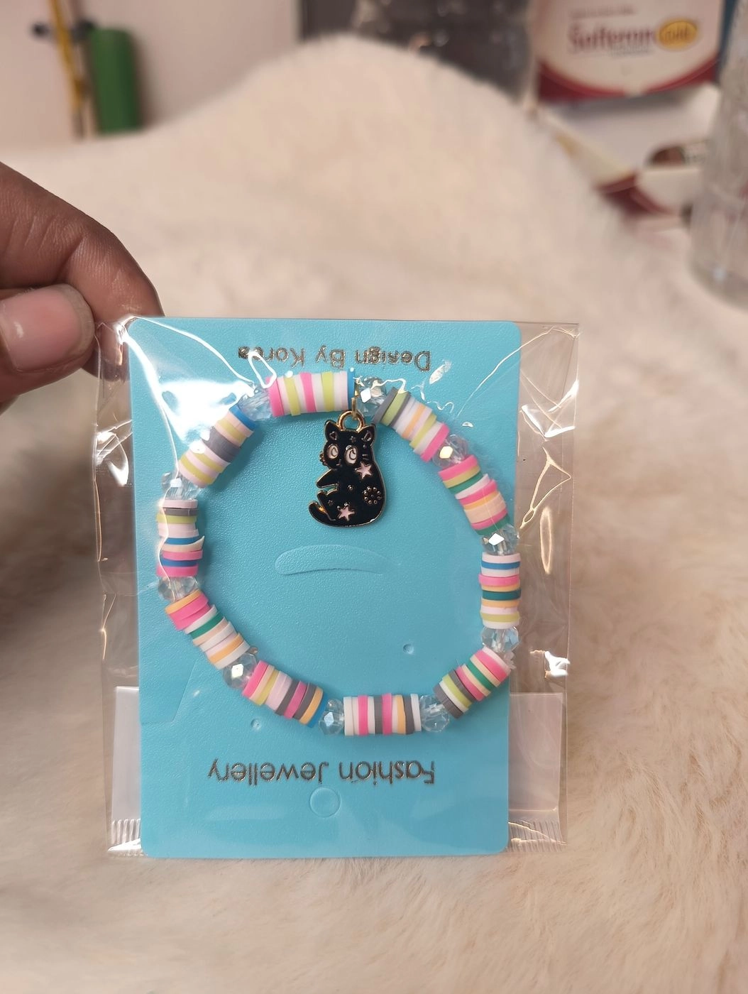 Pastel Polymer Clay Bead Bracelet 2