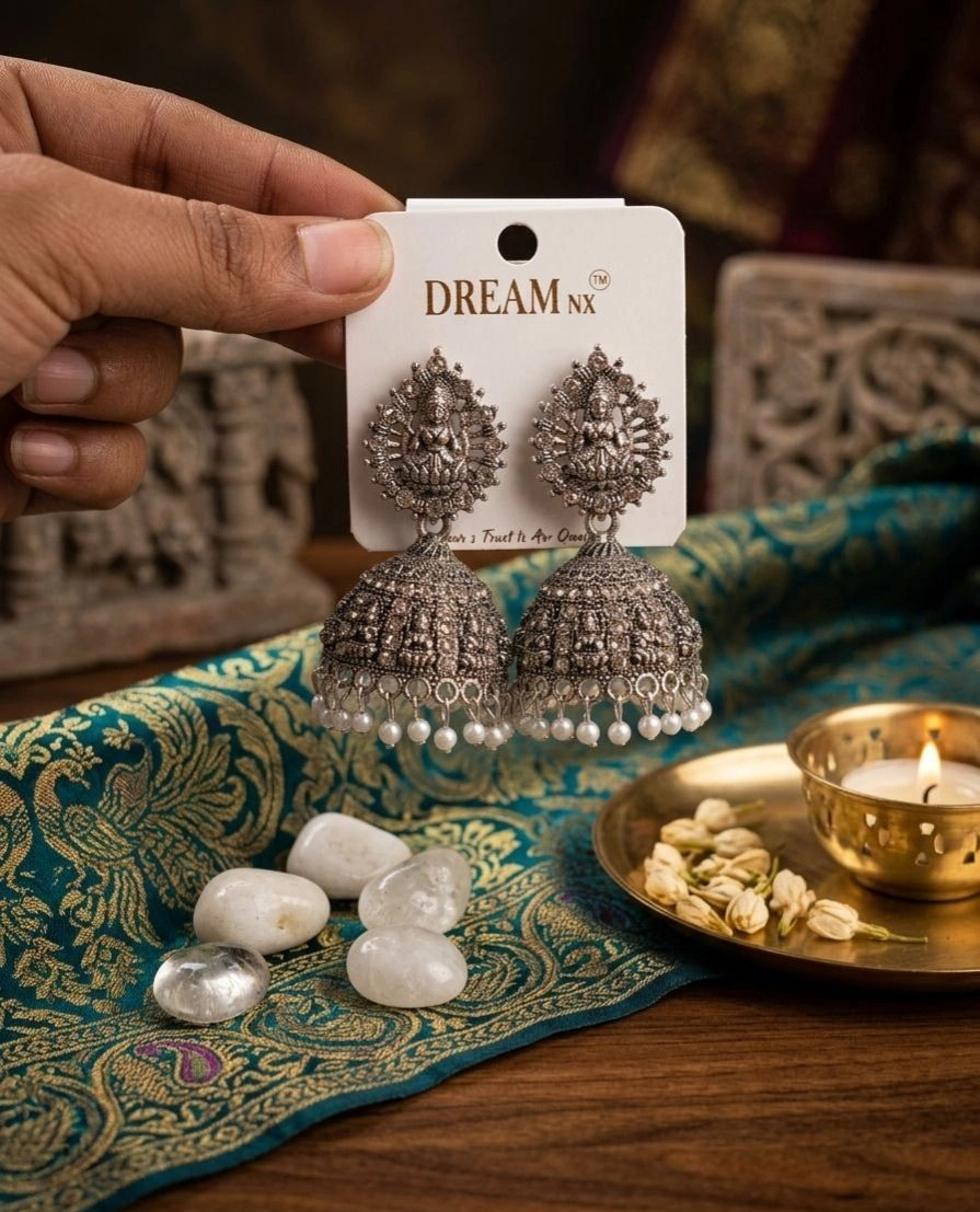 Oxidised Silver Jhumka 2