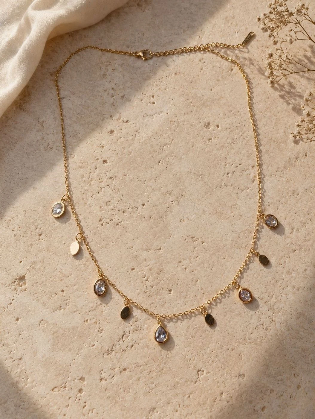Elegant Multi-Charm Station Necklace 1