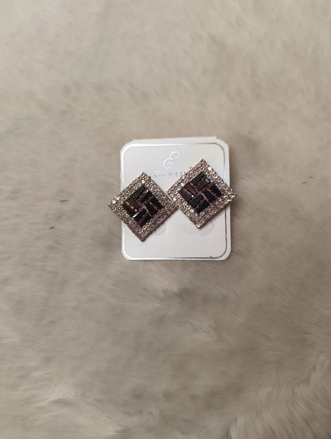 Geometric Square Stud Earrings 2