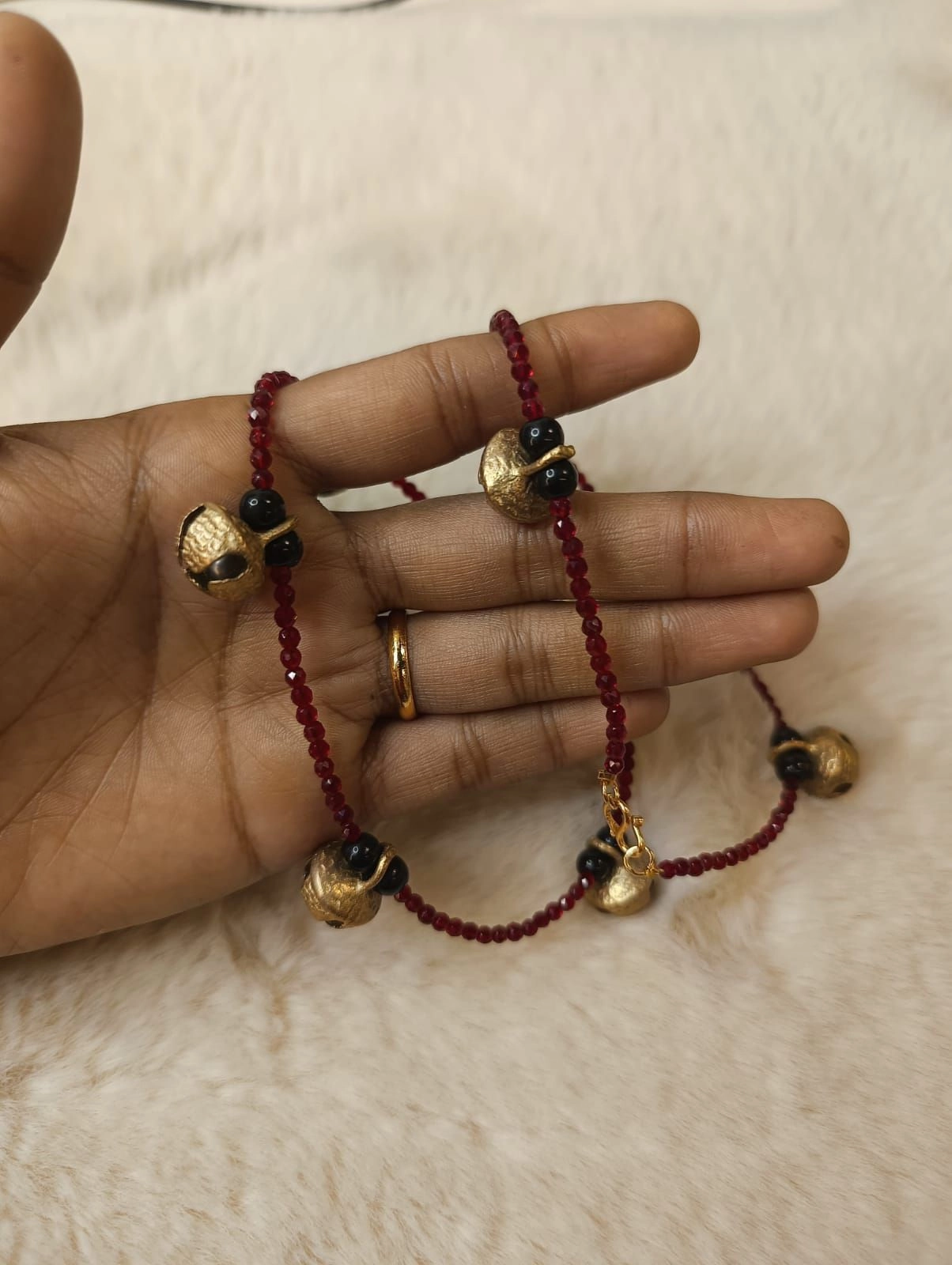 Traditional Handmade Beaded Ghungroo Anklets 2