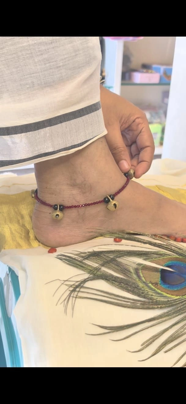 Traditional Handmade Beaded Ghungroo Anklets 3