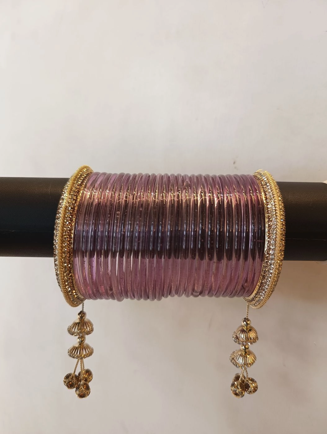 Gold-toned Latkan Kada style bangles 2