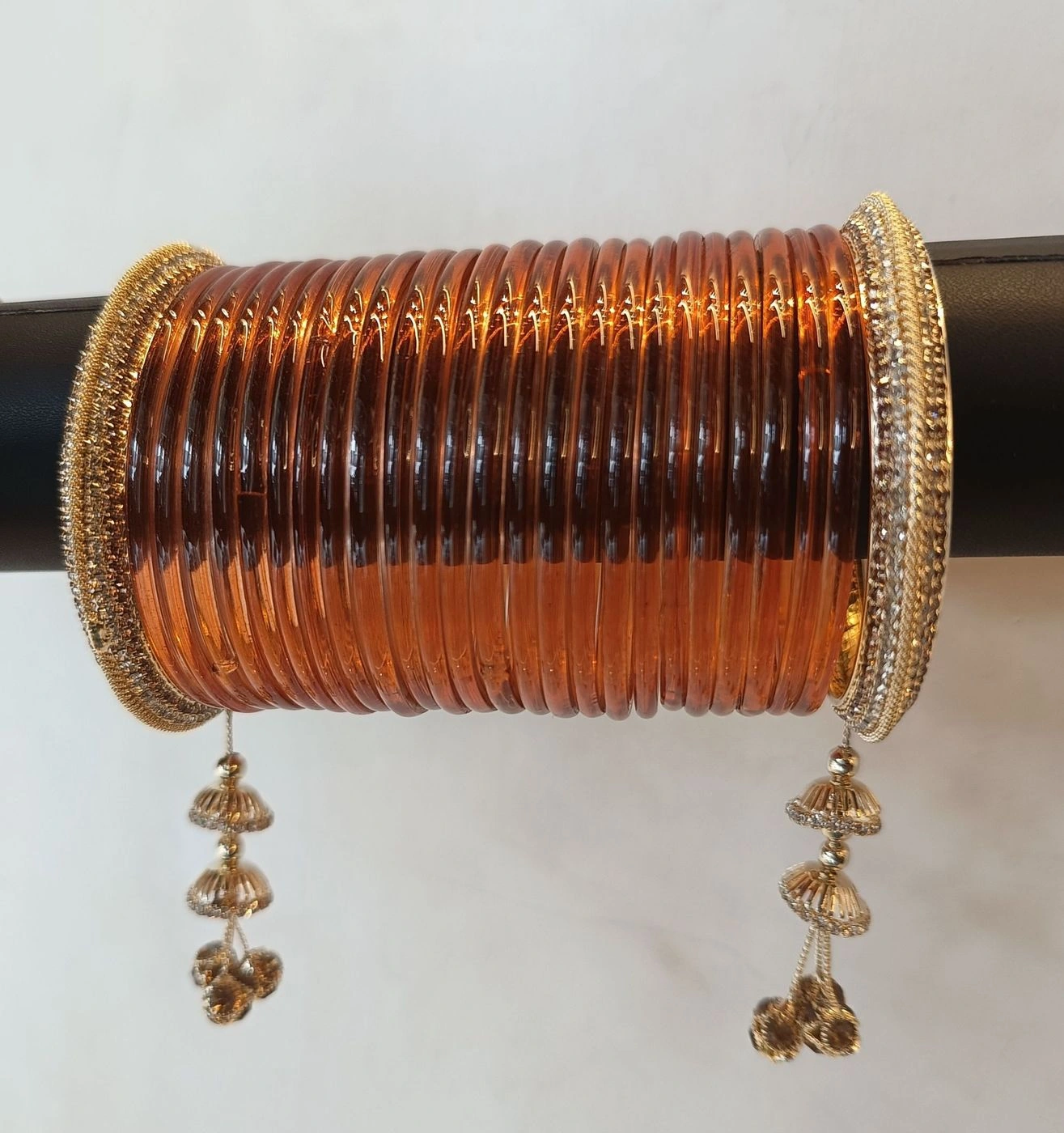 Gold-toned Latkan Kada style bangles 3