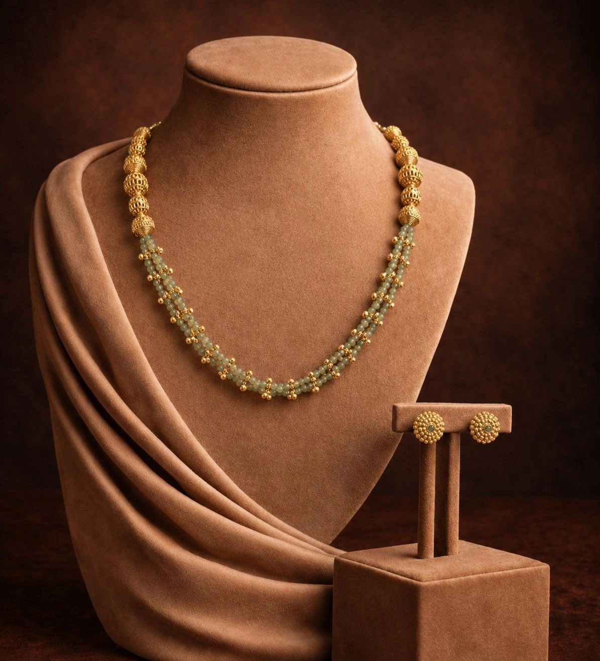 Multi-layered beaded necklace 1