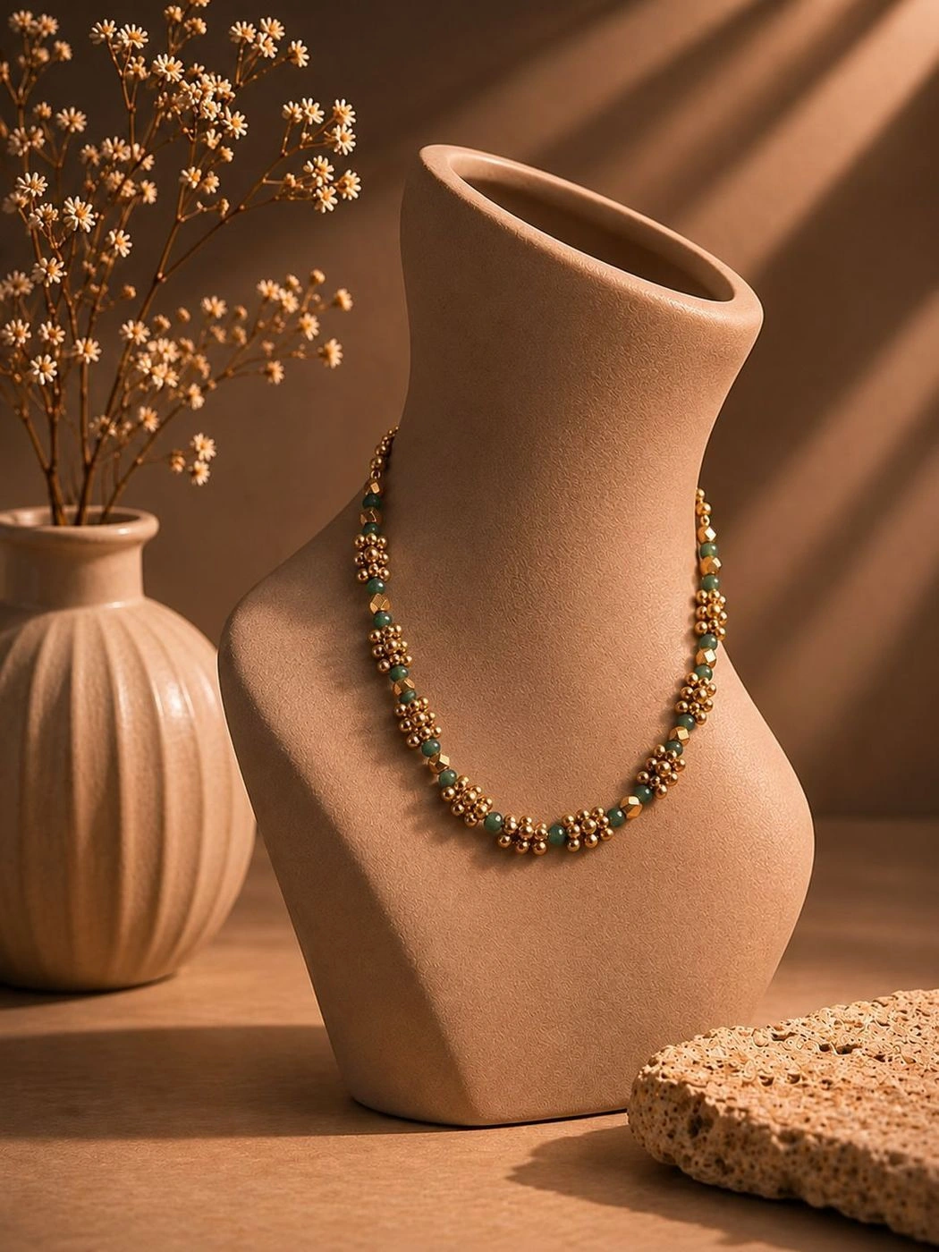 Elegant Antique Gold-Plated Traditional Necklace Set 2