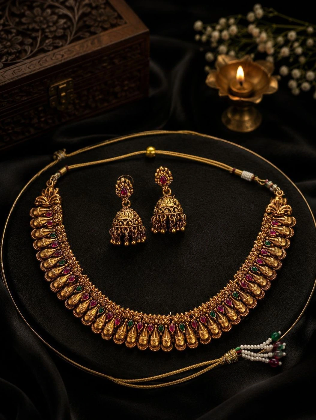 Antique Matte-Finish Necklace Set 2