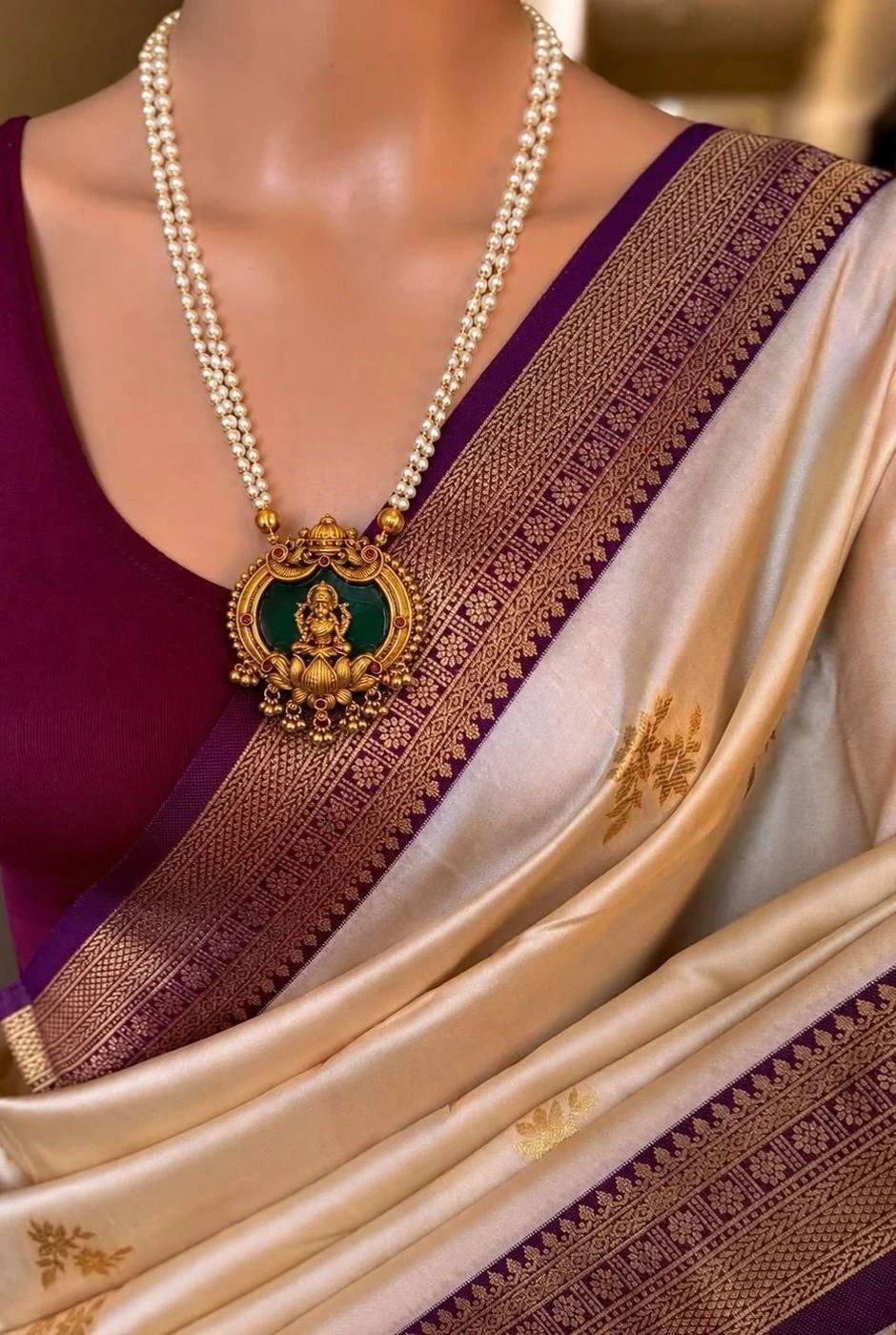 Traditional Temple Jewelry Pearl Haram