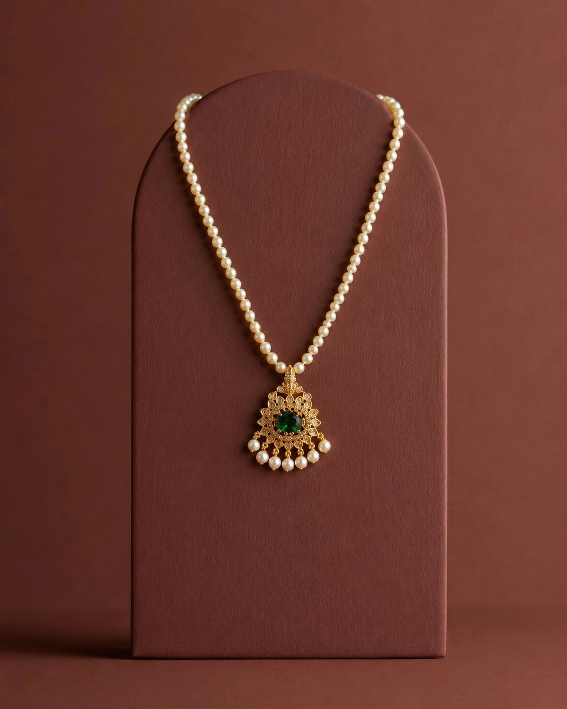 Traditional single-strand pearl necklace 1