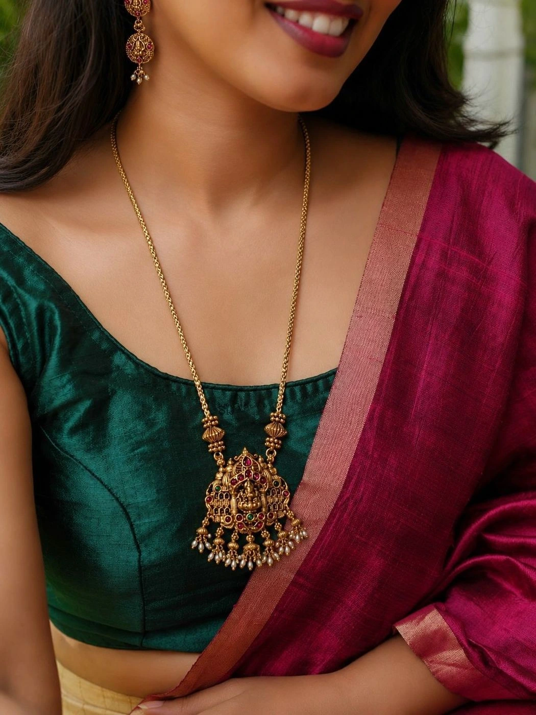 Traditional South Indian Temple Jewelry Set 2