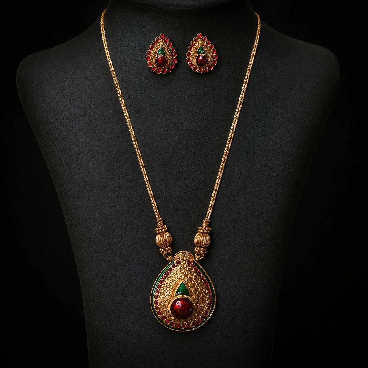 Ethnic-style pendant necklace 2