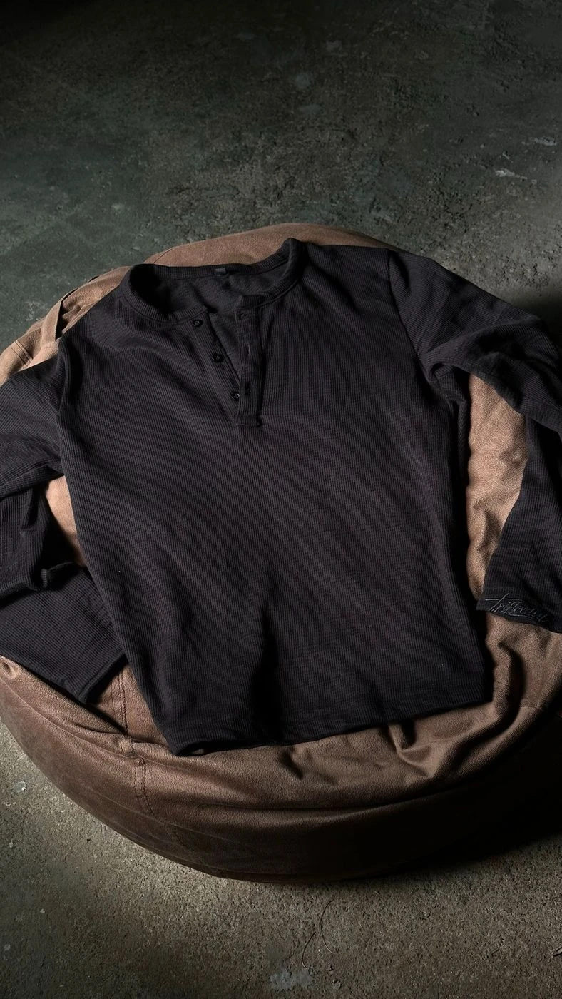 Iron Black Henley Full Sleeve - club 03 signature 2