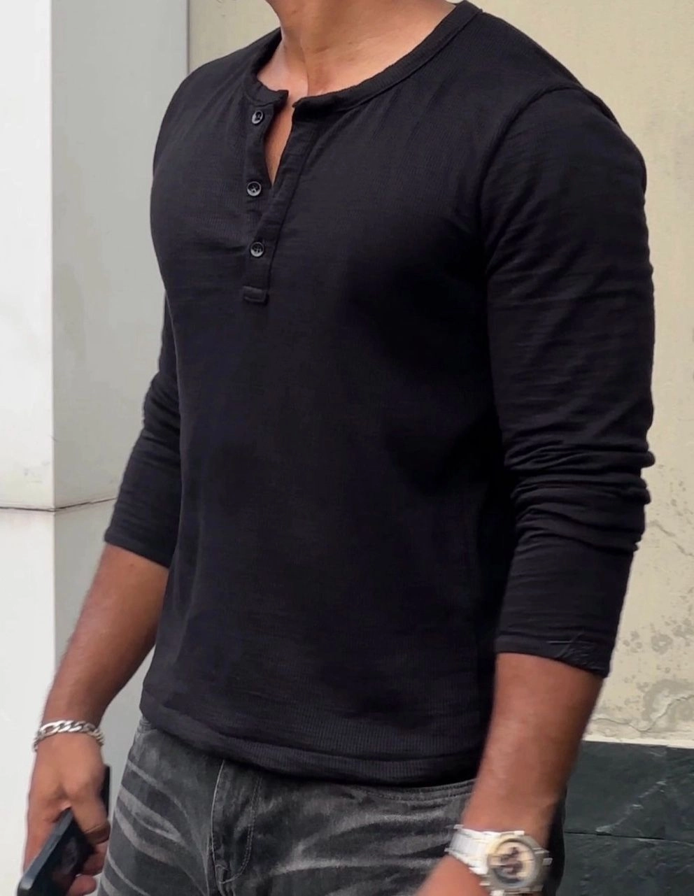 Iron Black Henley Full Sleeve - club 03 signature 7