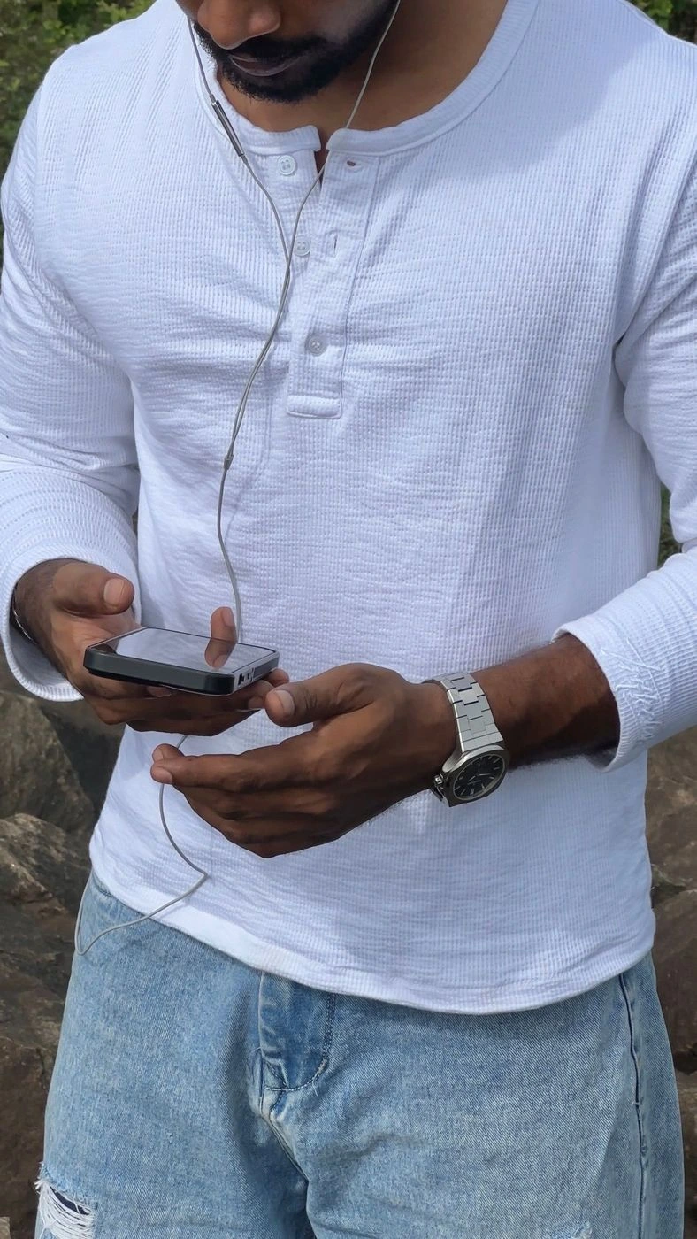 Trifle White Henley Full Sleeve - CLUB 04 1