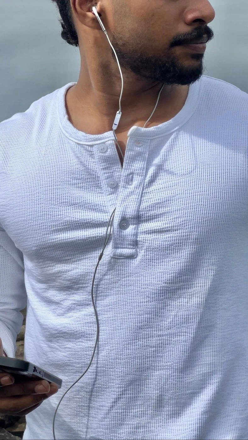 Trifle White Henley Full Sleeve - CLUB 04 2