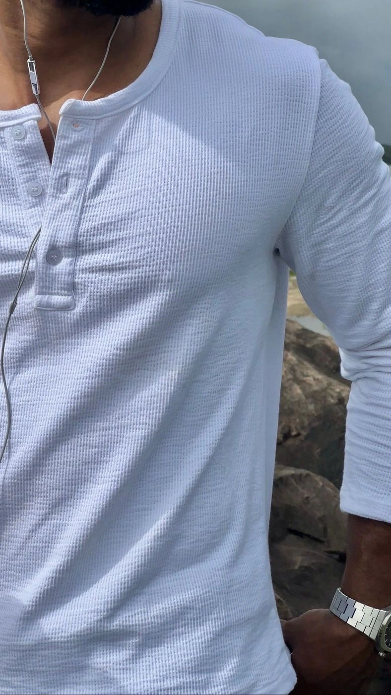 Trifle White Henley Full Sleeve - CLUB 04 3