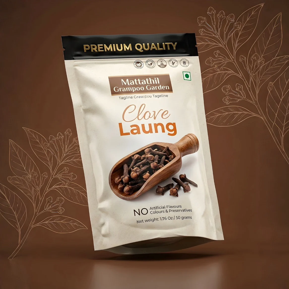 Mattathil Grampoo Garden Cloves/Laung Whole [Organically Grown Homestead Produce] (200GM)