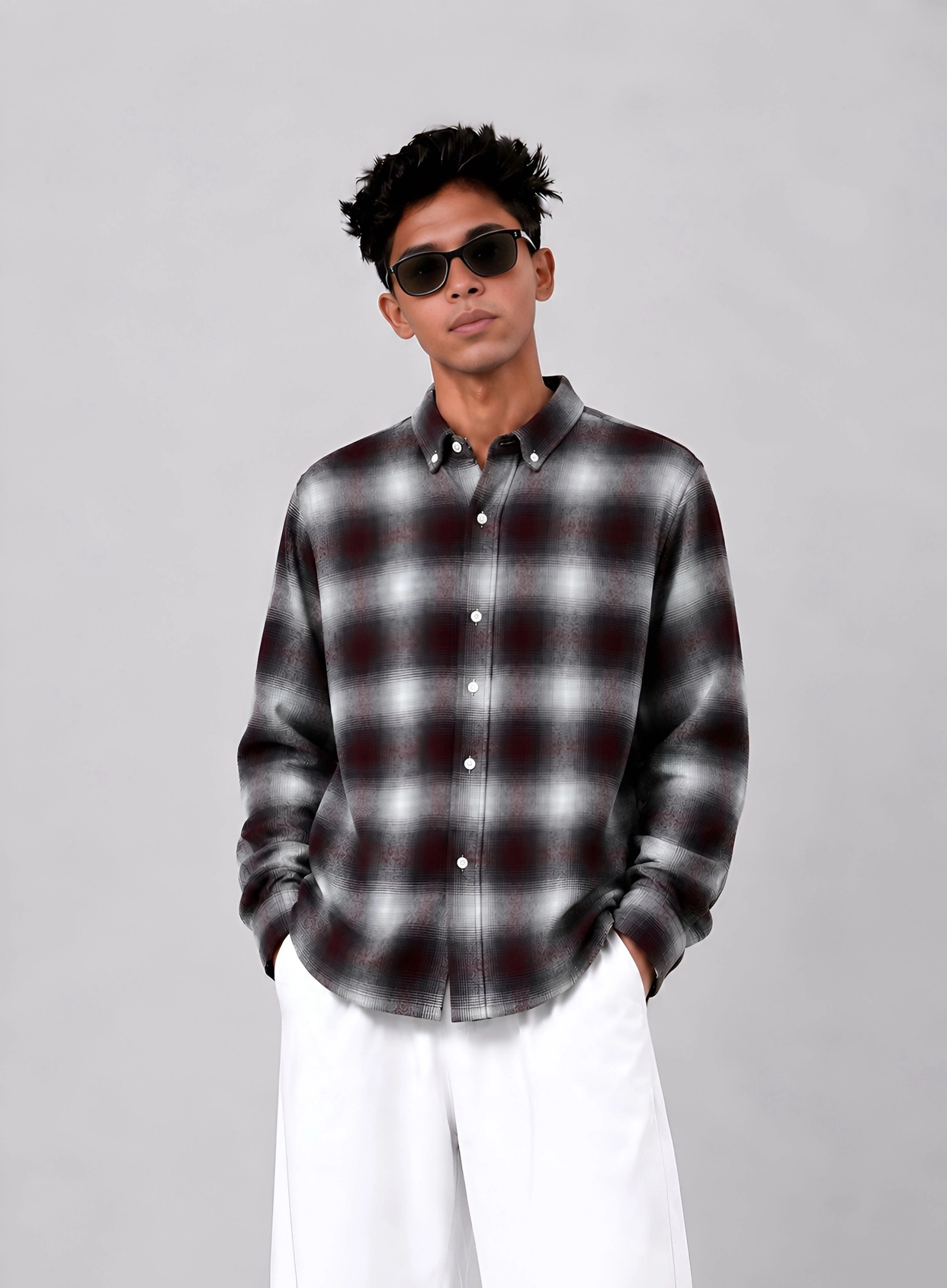 WINE FLANNEL COMBO 3