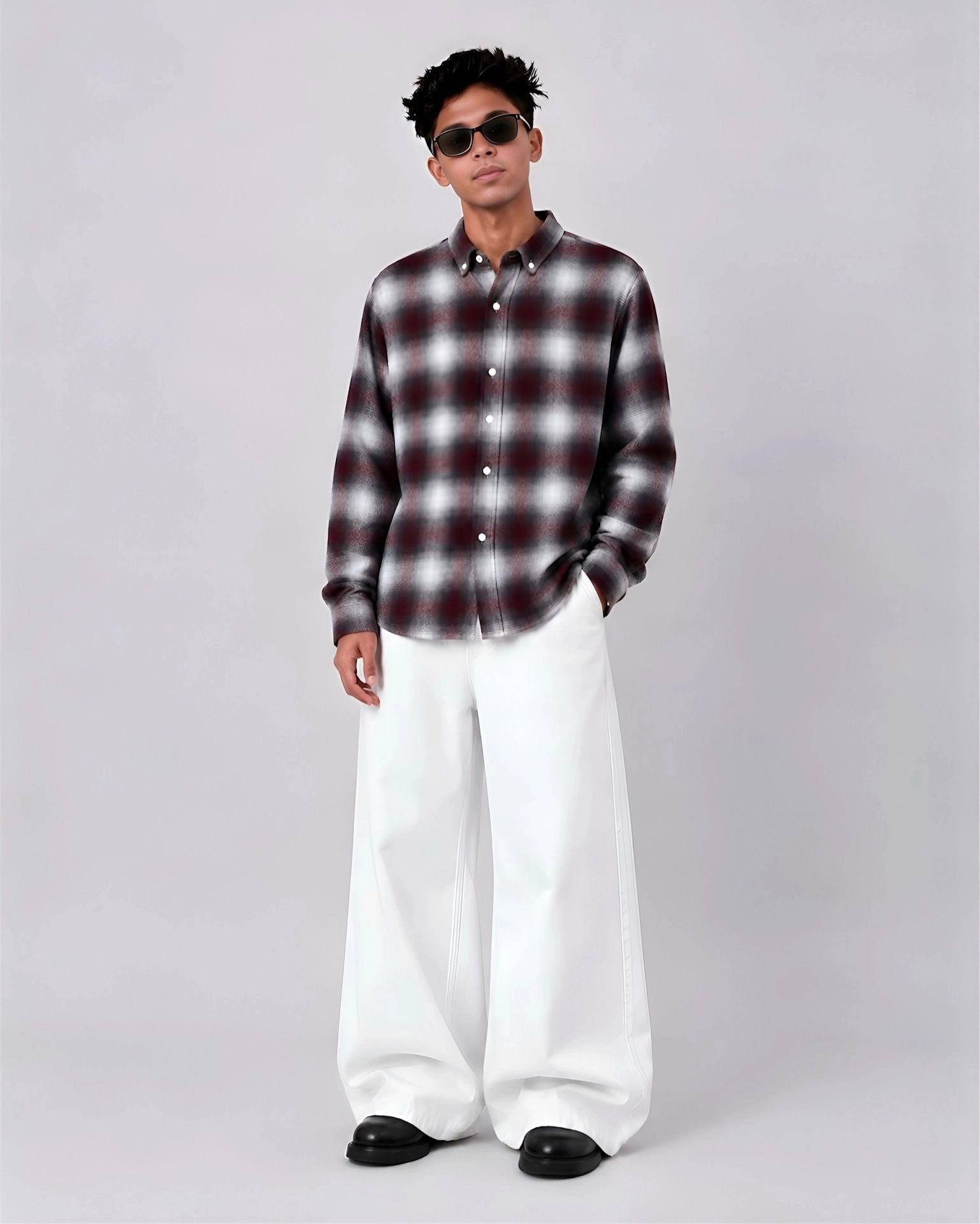 WINE FLANNEL COMBO 1