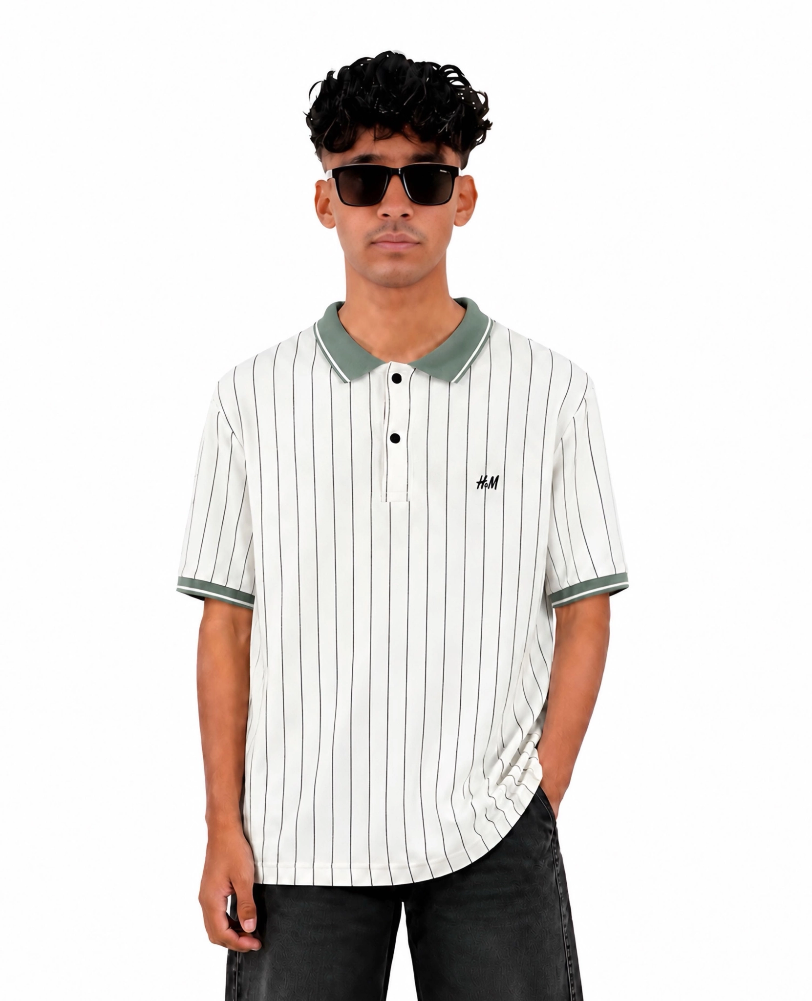 H&M,PISTACHIO POLO 1