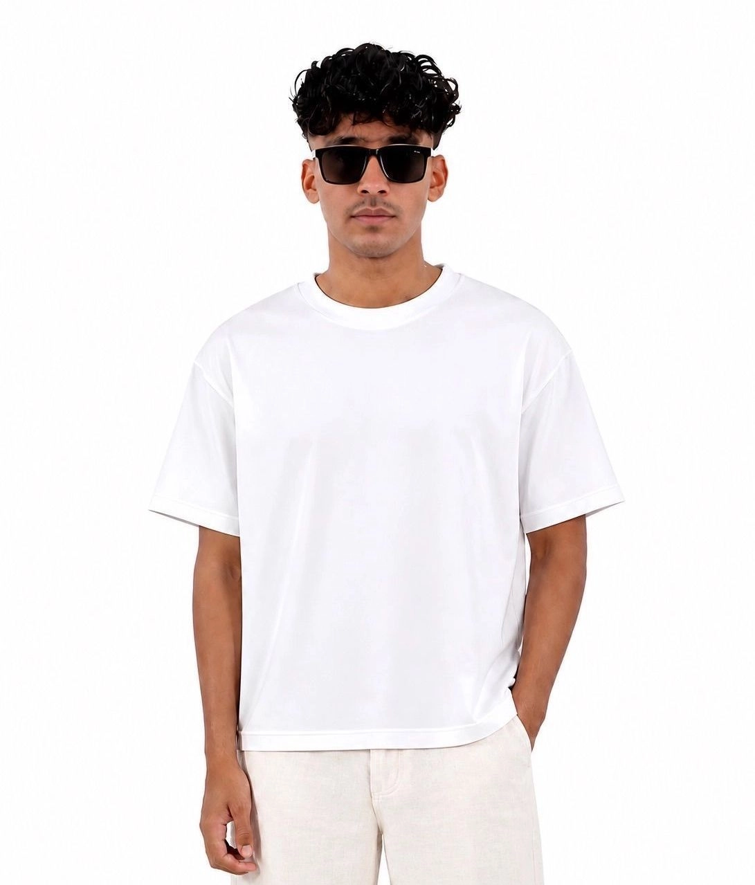 WHITE BOXY TEES 1