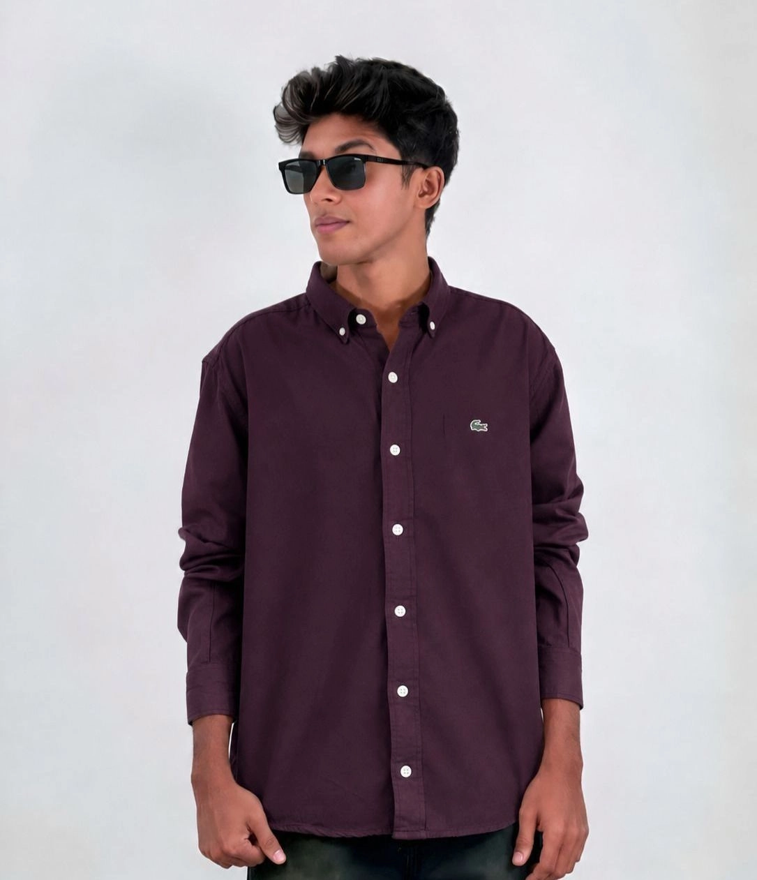 LACOSTE.COTTON OXFORD 1