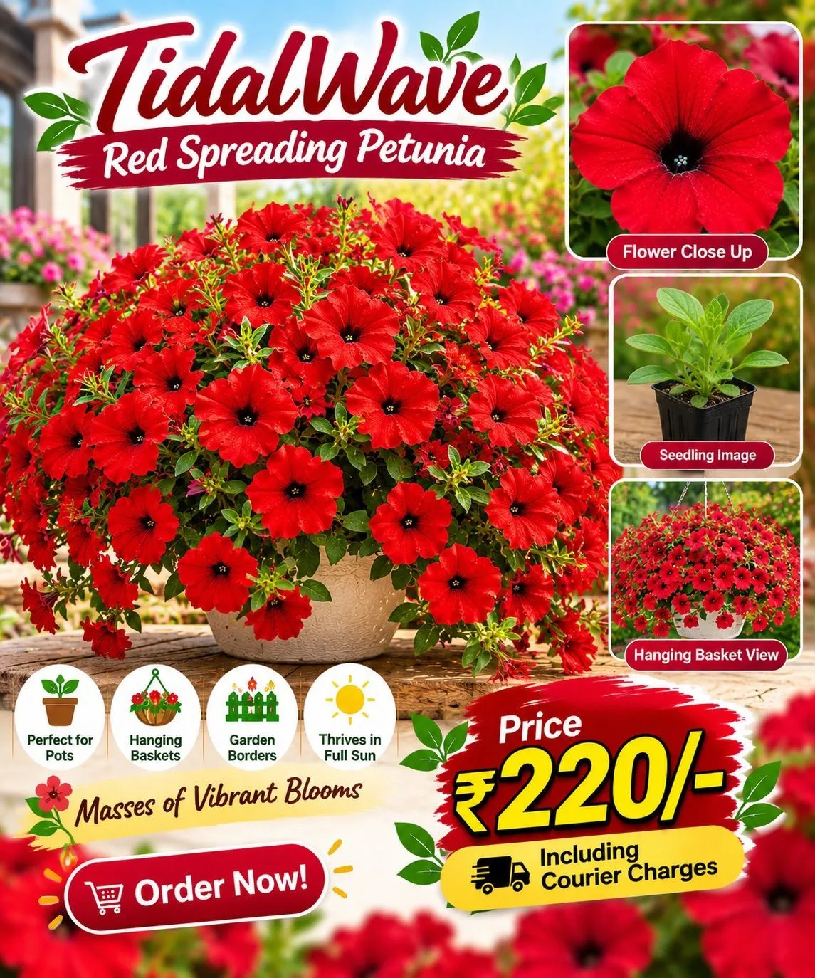 TidalWave Red Spreading Petunia