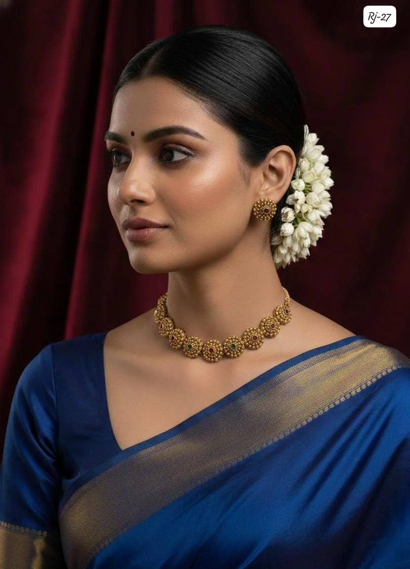 Royal Temple Coin Choker Necklace Set