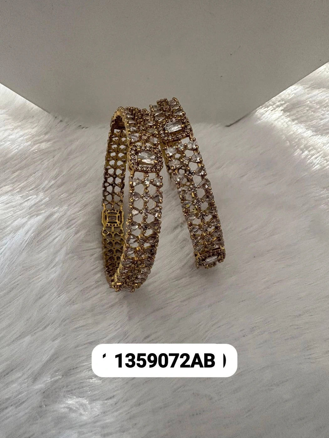 Royal Sparkle Stone Bangle Set | Premium CZ Bridal & Festive Bangles