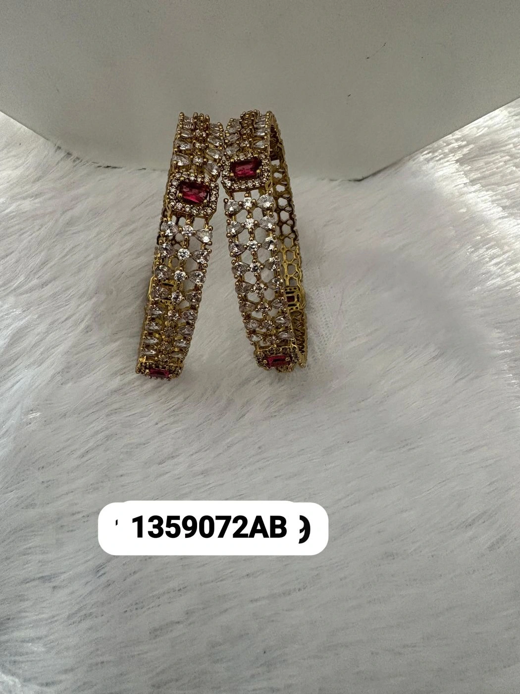 Royal Sparkle Stone Bangle Set | Premium CZ Bridal & Festive Bangles 2