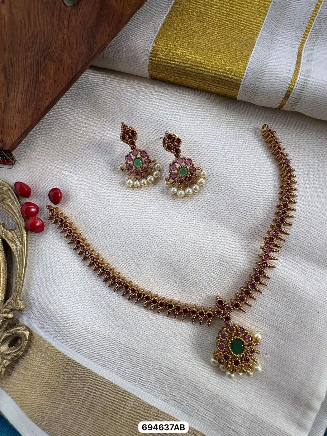 Anvika Vishu Royal Necklace Set