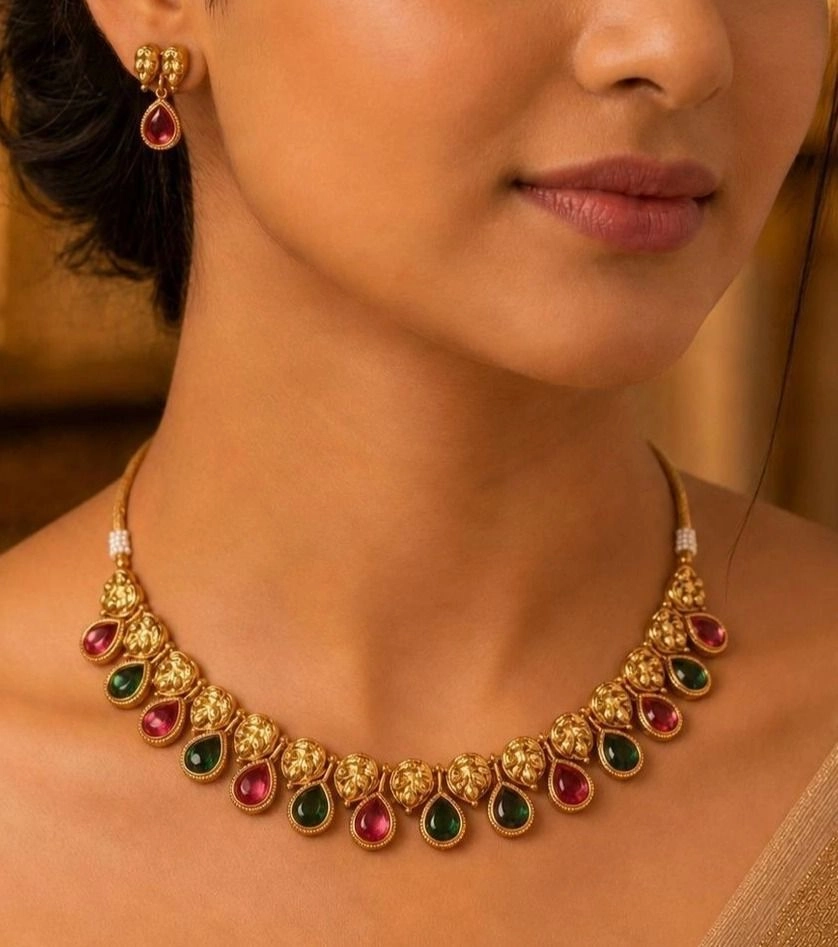 Royal Multicolor Stone Necklace Set 1