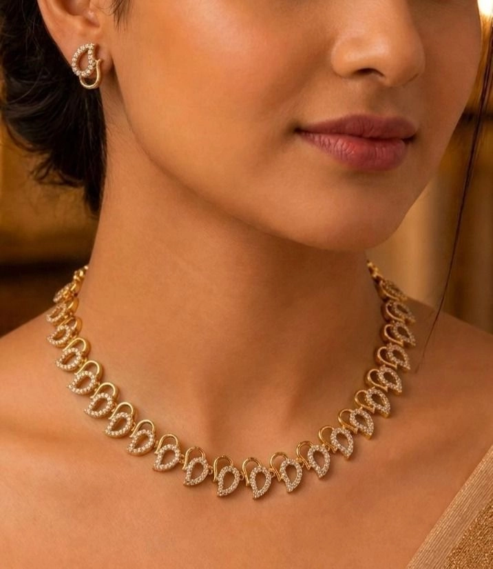Elegant Crystal Stone Necklace Set 1