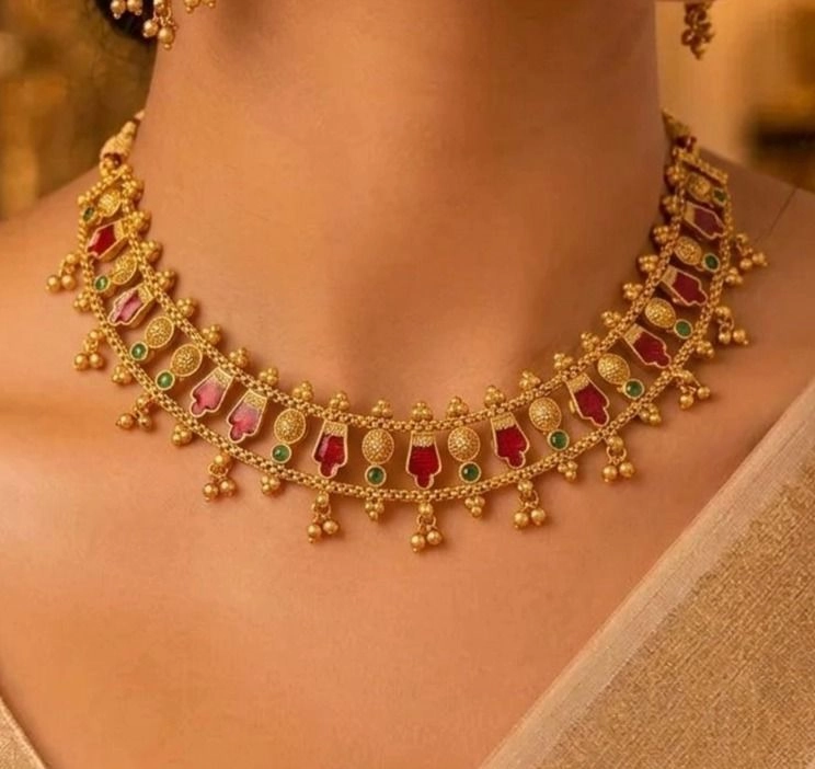 Royal Enamel Temple Choker Set 1