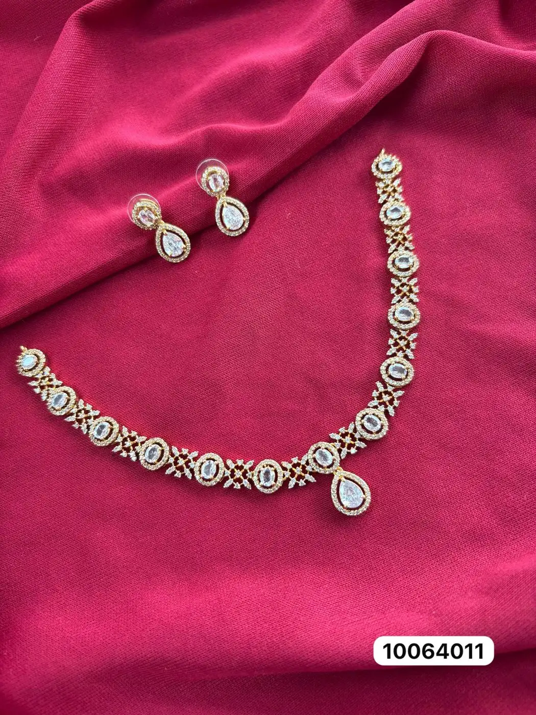 Sneha Royal Violet Stone Necklace Set | Elegant Traditional Jewellery for Women 3