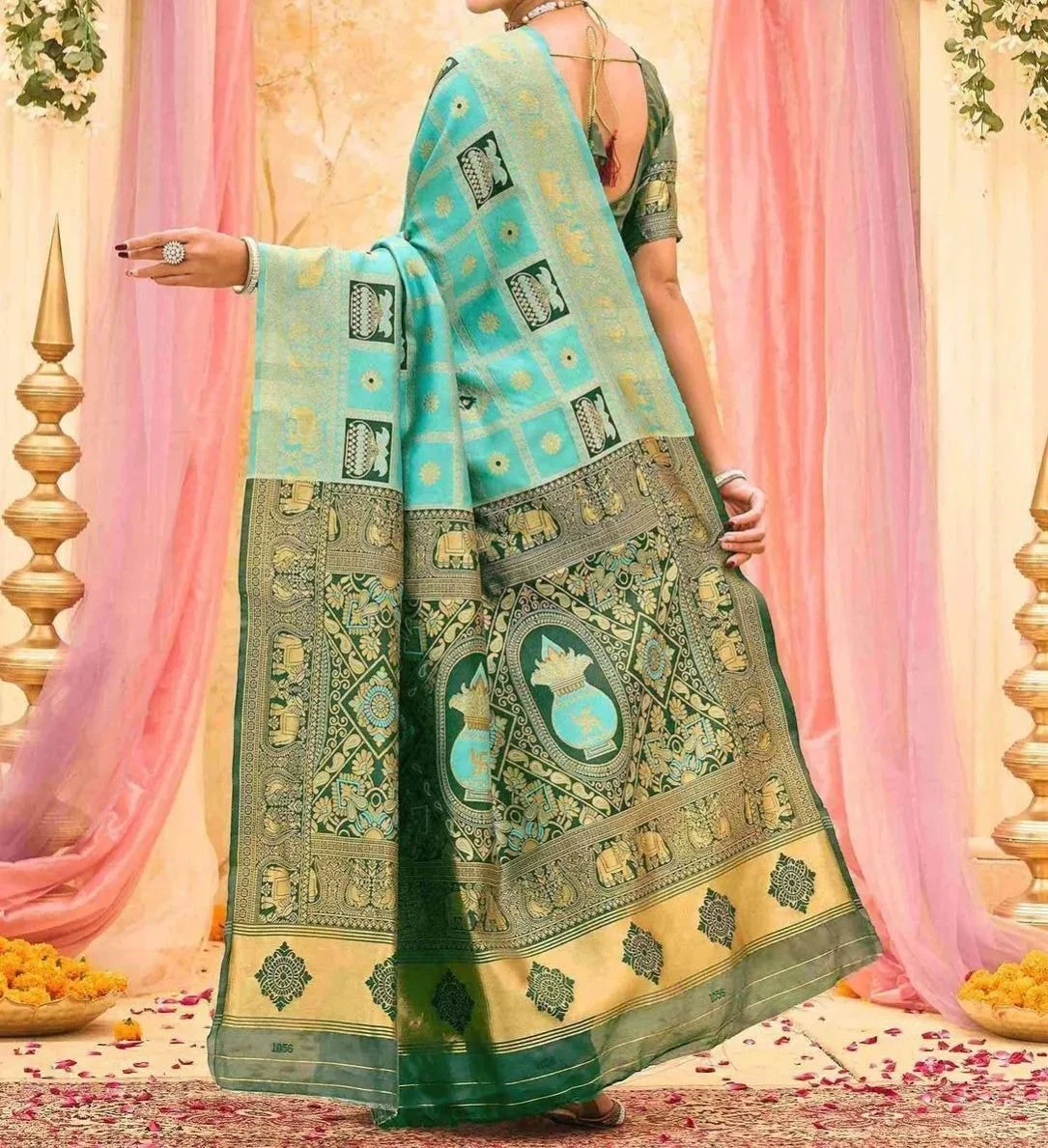 Tryloom Yellow Silk Woven Patola Saree 7